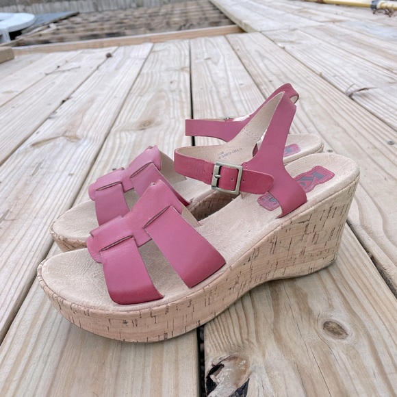 KorkEase Shoes Korks By Kork Ease Della Leather Strapped Pink Cork